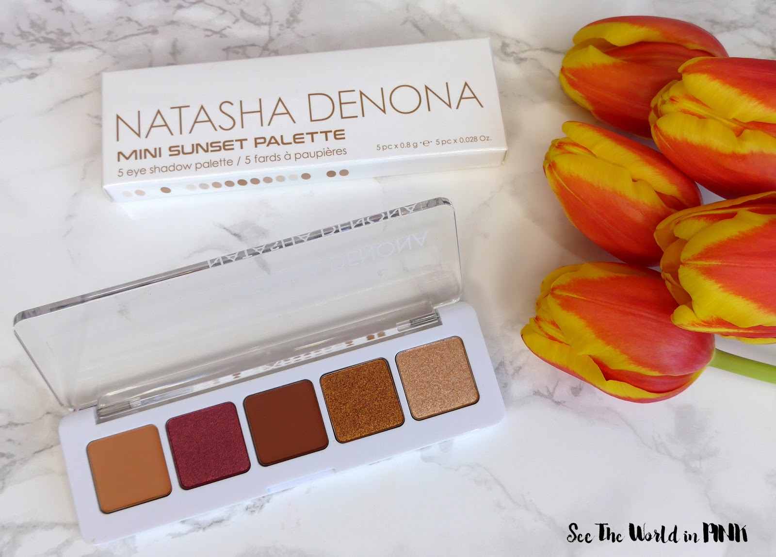 Natasha Denona Mini Sunset Eyeshadow Palette - Swatches, Makeup Look and Review! 