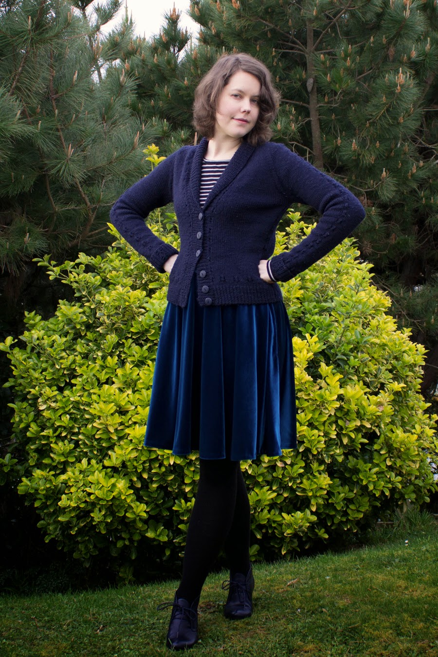 Making It Well: Velvet Three-Quarter Circle Skirt
