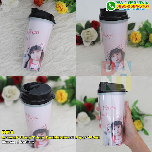Souvenir Ulang Tahun Tumbler Insert Paper 460ml
