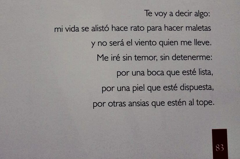 De Amor y Piel: Fragmento Poema Viaje