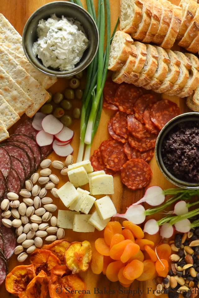 How To Assemble The Ultimate Cheese Board with 13 Dips Serena Bakes