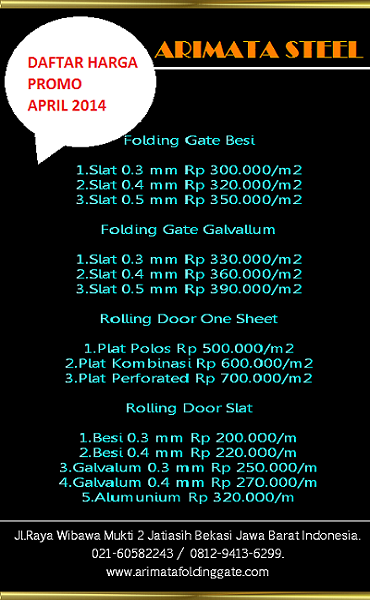Gambar Daftar Harga Folding Gate Depok