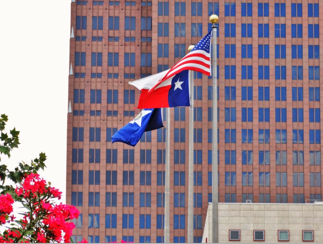 Houston in Pics 4th of July Patriotic Displays Flags over Houston