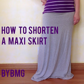 bybmg: Tutorial: How to Shorten a Maxi Skirt