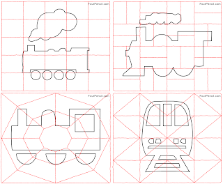 Four grid: Free printable Train grid line drawing worksheet/activity ...