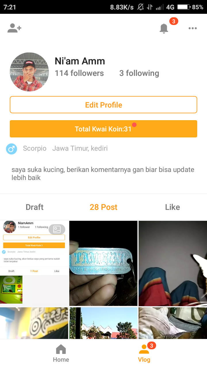 Dapat uang dengan upload video di kwai go Cara dapat uang dengan upload video di kwai go