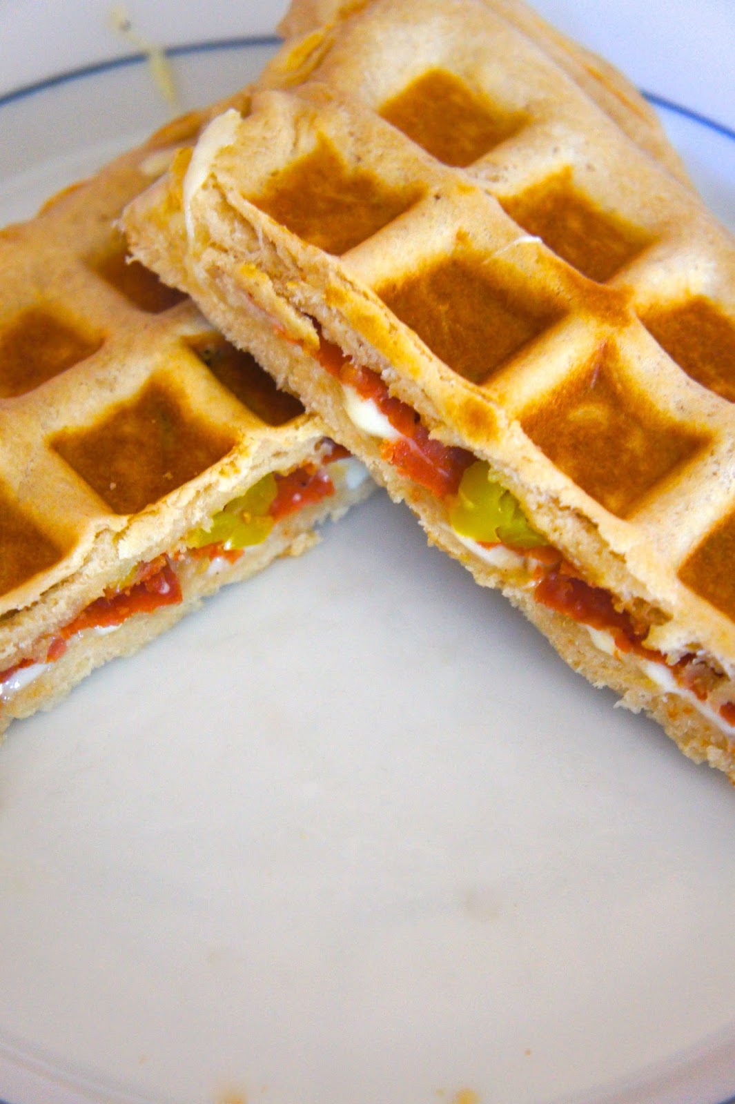 Savory Sweet and Satisfying Stuffed Pizza Waffles