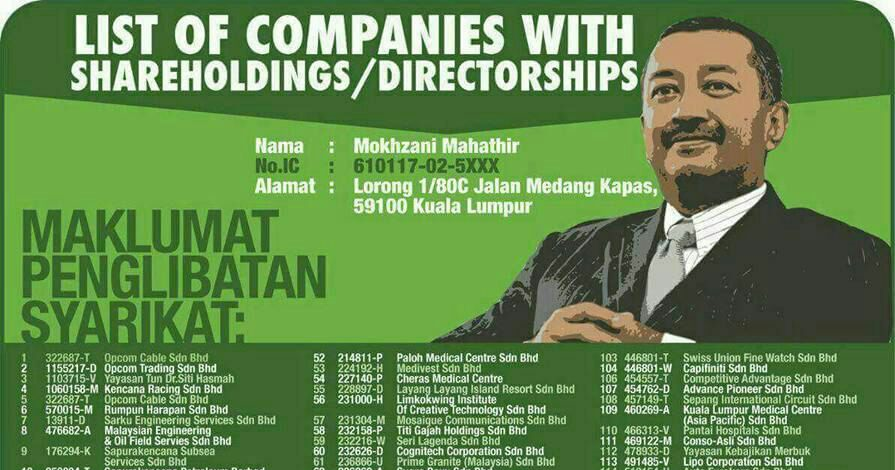 Tun M's Son - List of Companies  Sharetisfy