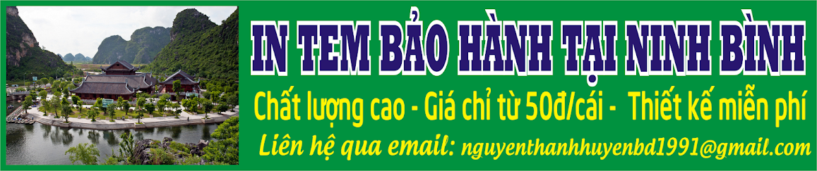 In tem bảo hành tại Ninh Bình
