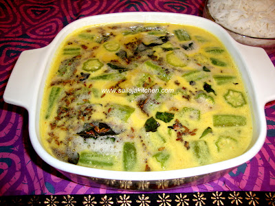 Mor Kuzhambu recipe / Vendakkai More Kuzhlambu / Vendakkai Mor Kulambu recipe/Okra In Buttermilk Gravy recipe / South Indian Spiced Buttermilk Curry