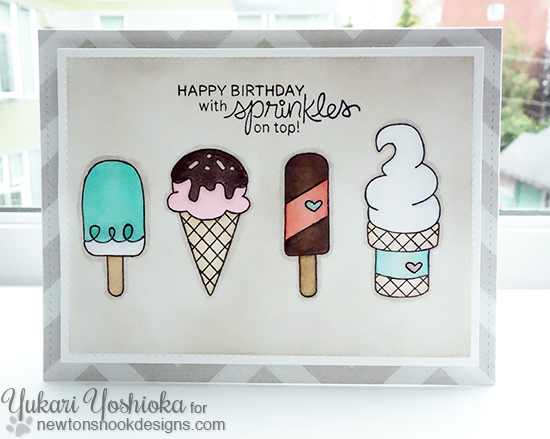 Ice Cream Birthday Card by Yukari Yoshioka | Summer Scoops Stamp set by Newton's Nook Designs