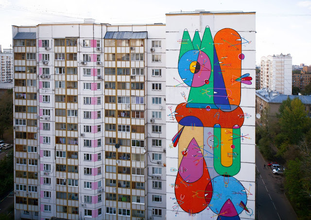 Street Art By Sixes Paredes For LGZ Festival In Moscow, Russia. 2