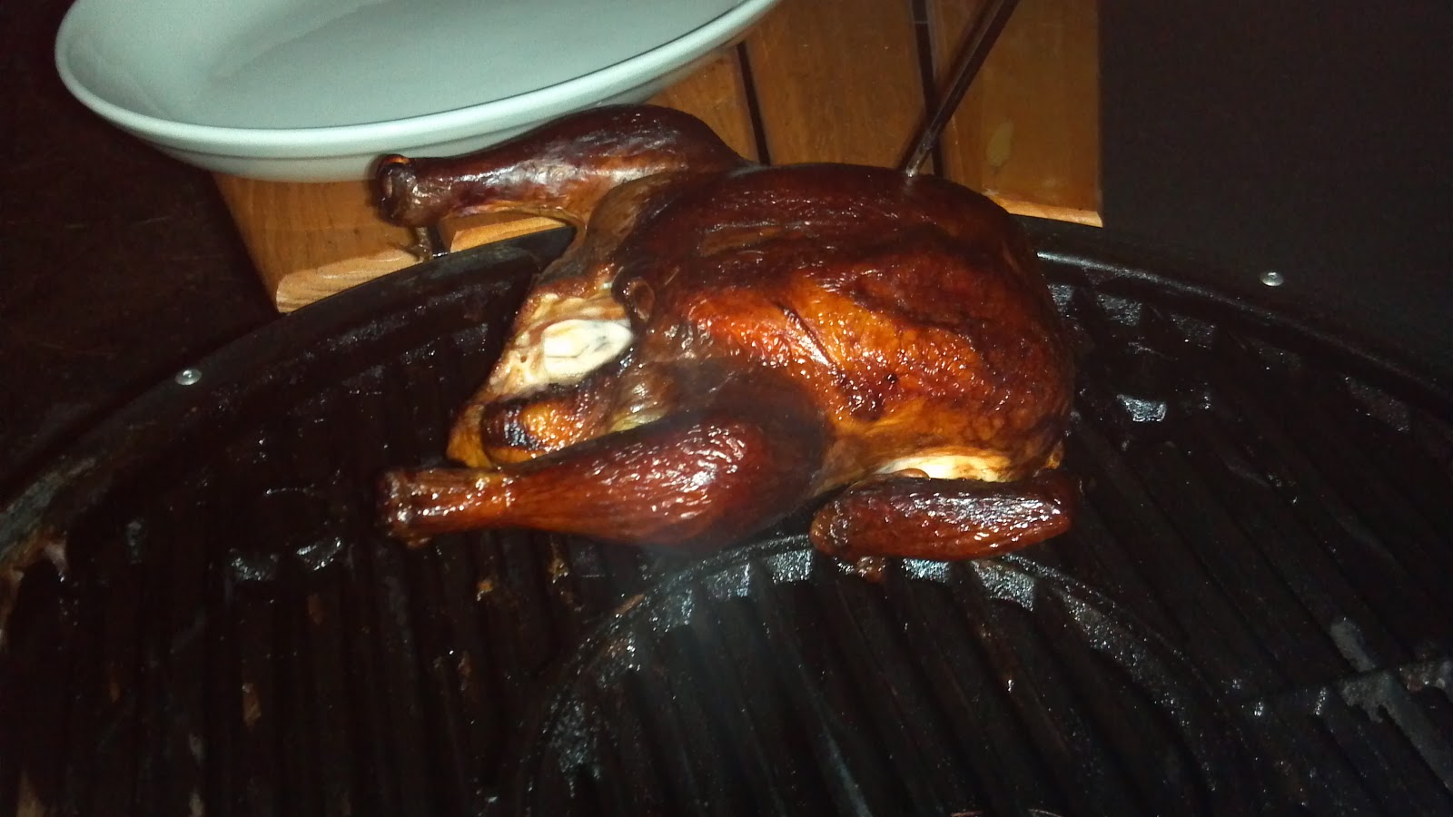 BarBQue "Akorn" steel kamado kamado smoked chicken