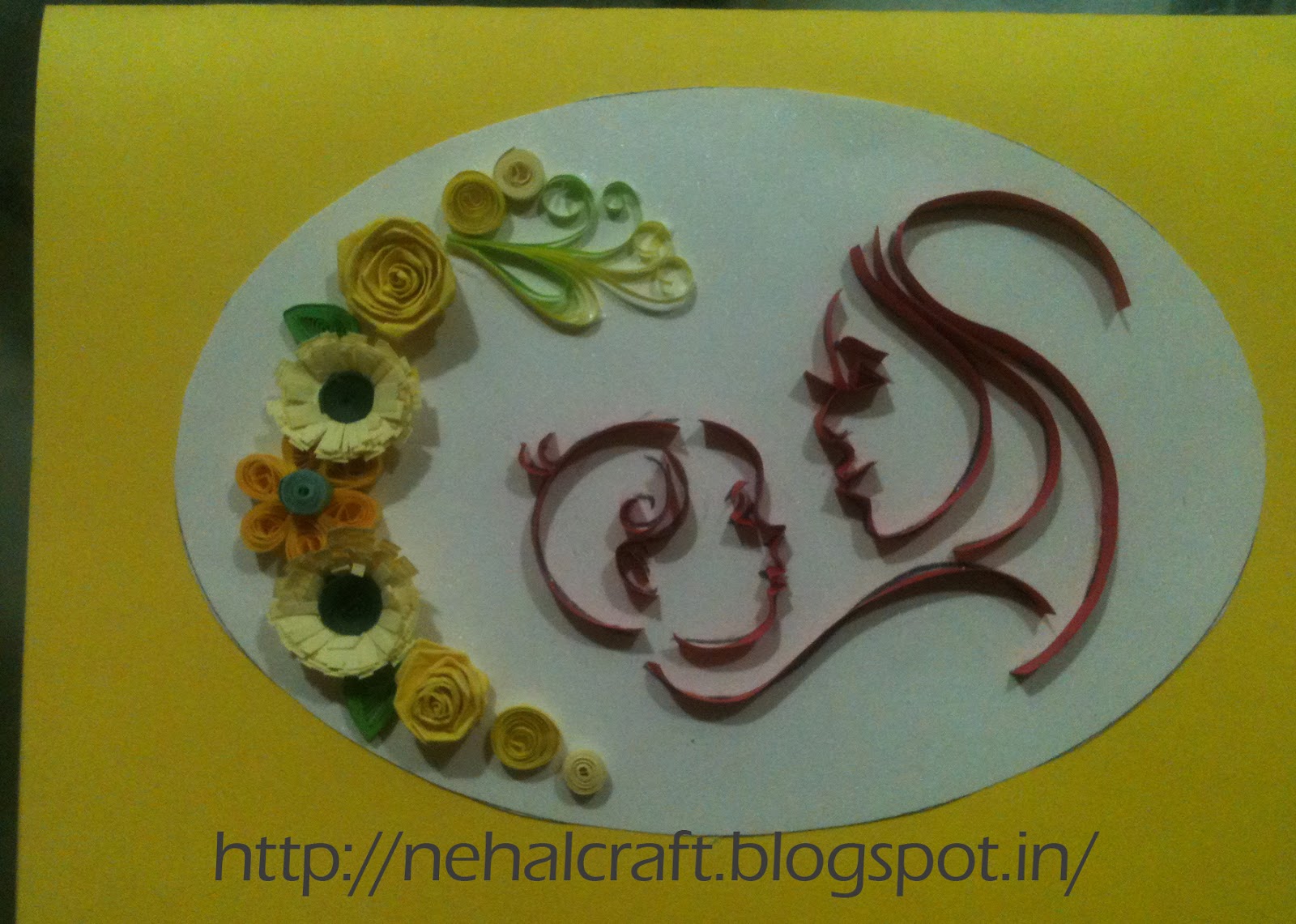 craft and more Paper quilled baby shower card