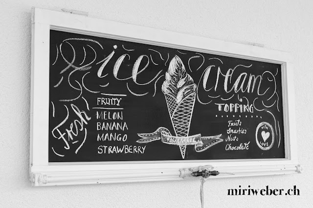 Chalkboardlettering, Lettering Schweiz, Kreativblog, DIY Blog Schweiz, DIY Chalkboard, Eiskarte, Ice Cream Chalkboard