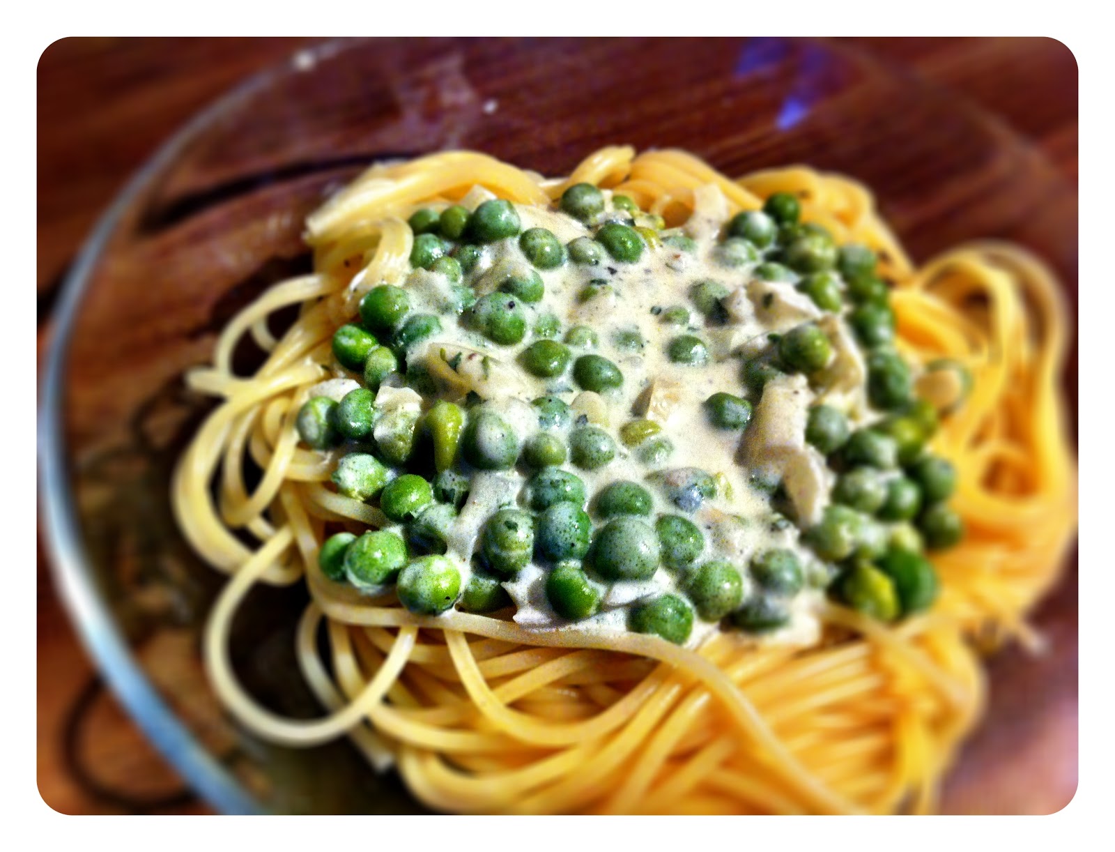 Serendipity is Life Pasta mit ErbsenCreméFraicheSauce