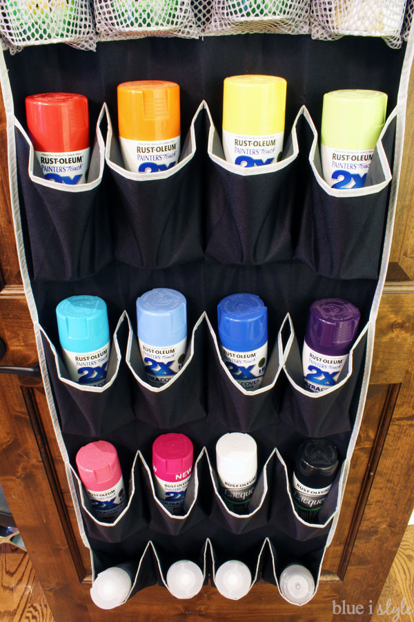 {five minute friday} Spray Paint Storage & Organization Blue i Style