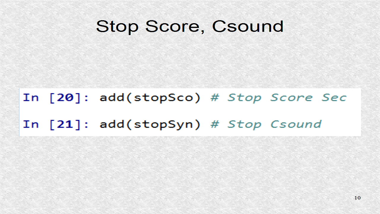 Audio Programming In Python: 17. Using the Csound Module