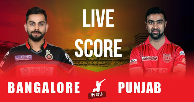 IPL 2018 Match 8: RCB vs KXIP: Live Score and Full Scorecard