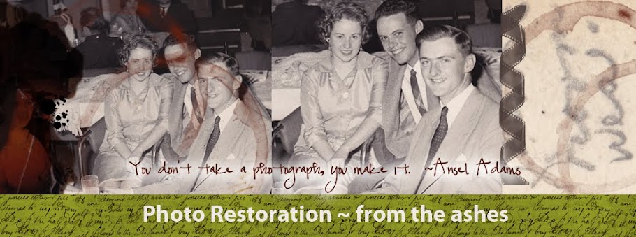 photo restoration ~ from the ashes...