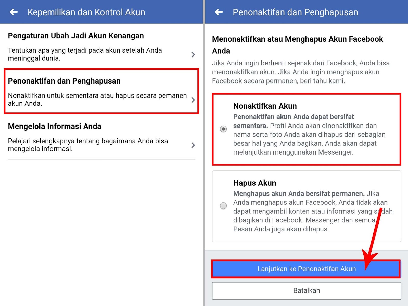 Cara Menutup Akun Facebook Untuk Sementara | Espada Blog