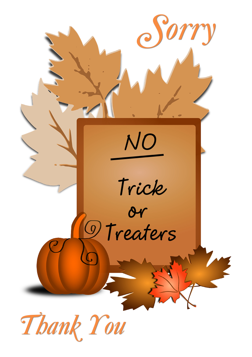 Free No Trick or Treating Signs Printable