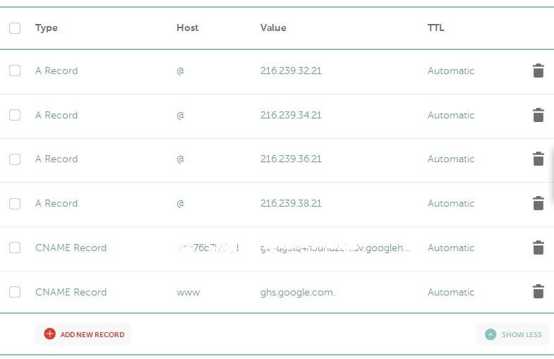 setting cname domain