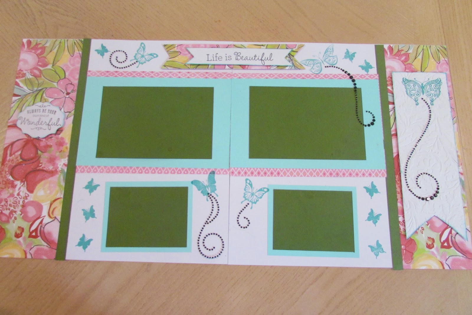 Stampin' With Erlinda: Life is Beautiful layout