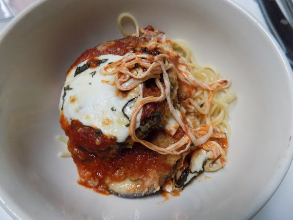 A Vegetarian comes to Sunday dinner (eggplant parmesan)