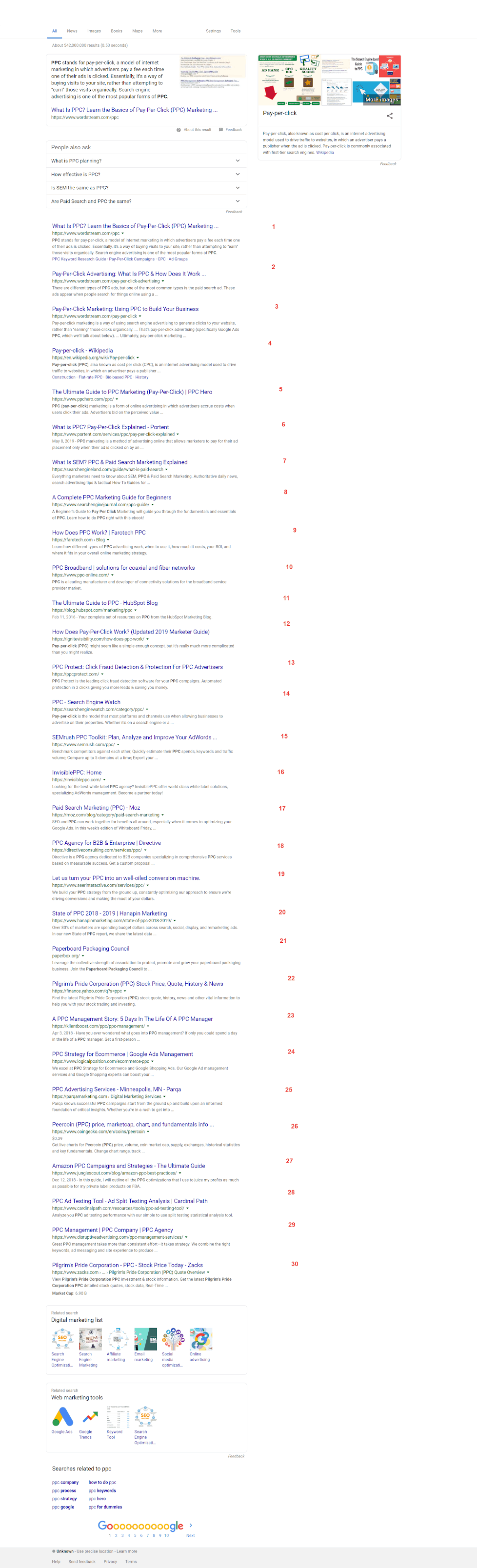Google Displays an Unusual Search Page With 30 Results