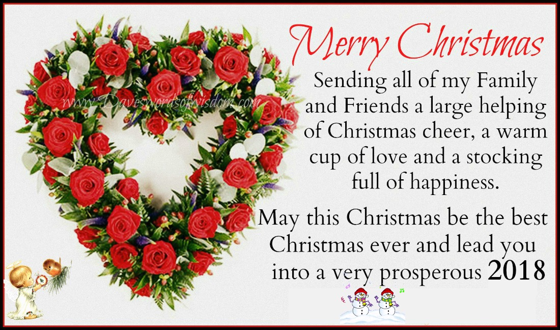 Daveswordsofwisdom.com: Merry Christmas - Family &amp; Friends.