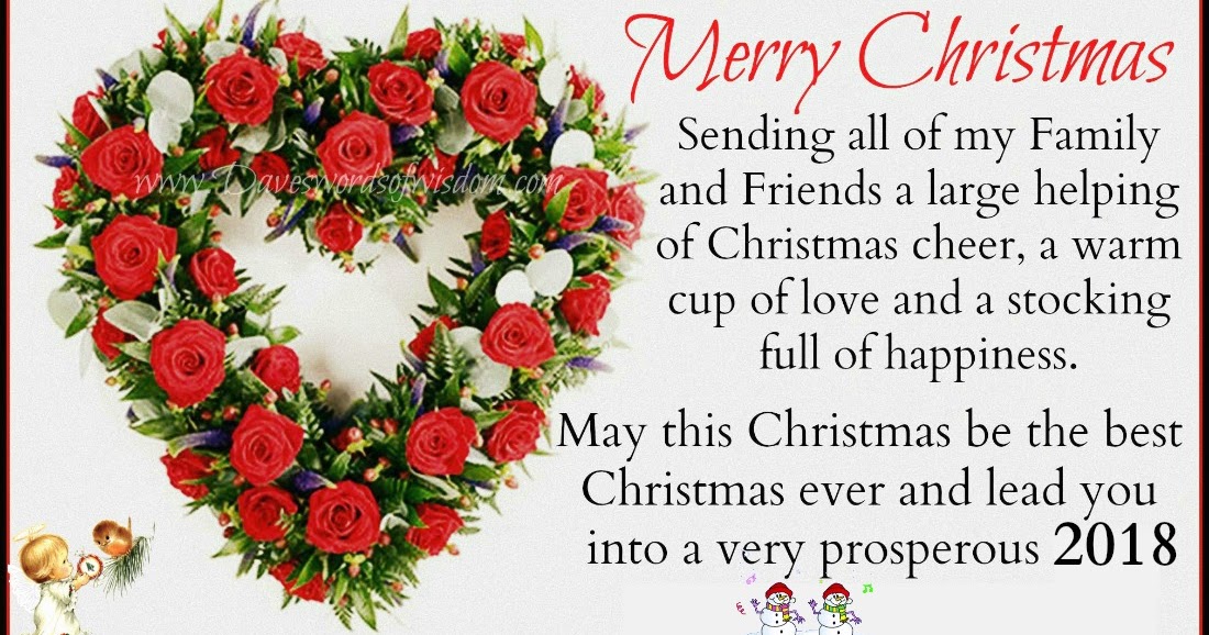 Daveswordsofwisdom.com: Merry Christmas - Family &amp; Friends.