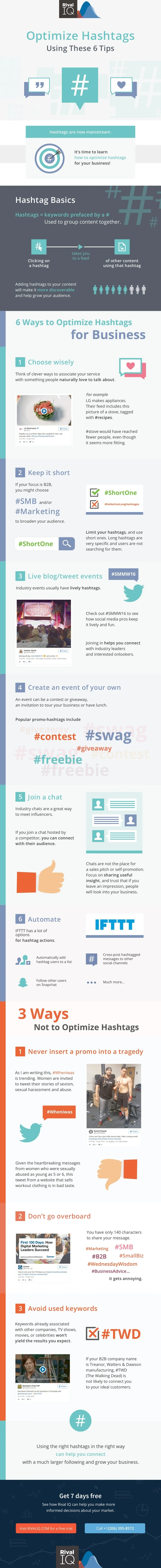 Optimize Hashtags Using These 6 Tips - #infographic