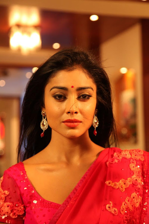 Shriya Saran in red hot Saree Stills for Pavithra Movie
