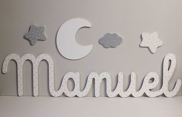 letras y nombres en caligrafía para decoración infantil personalizada
