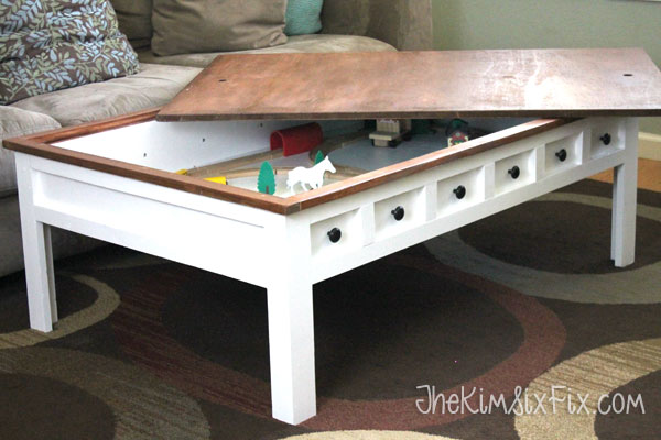 DIY LEGO Table with Storage & Removable Tray