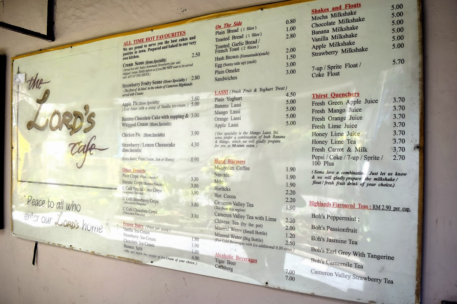 Forever Hungry Couple The Lord's Cafe Tanah Rata, Cameron Highland