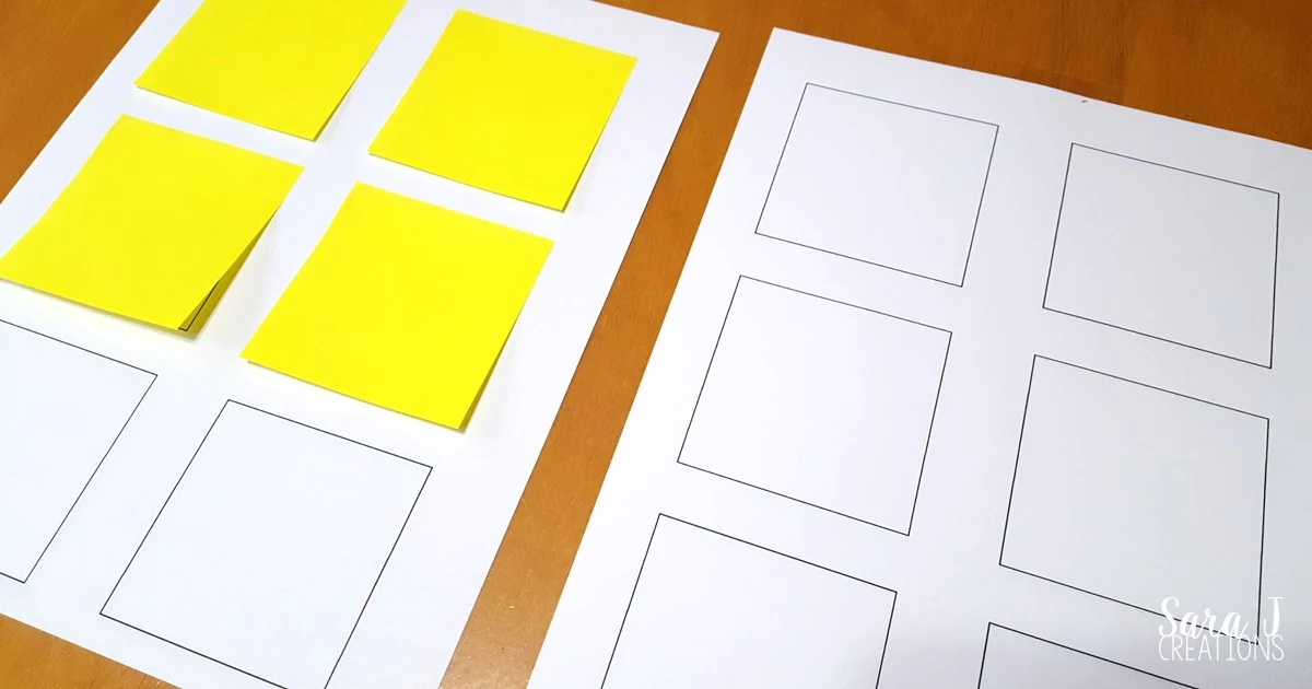 Sticky Note Number Sequencing | Sara J Creations