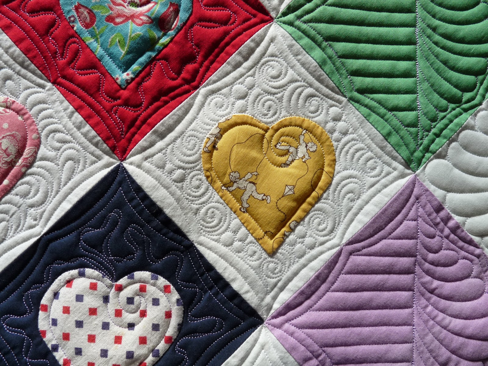 Sewing & Quilt Gallery Quilt of Hearts