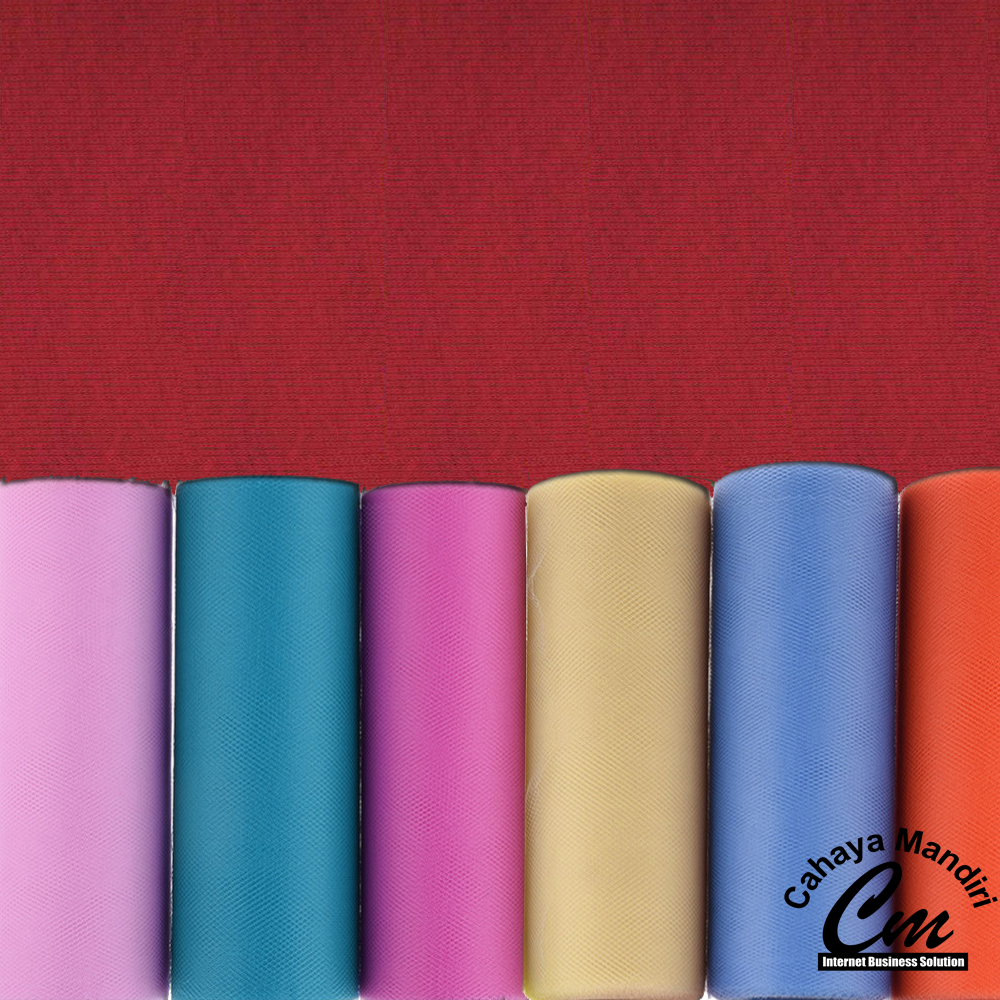 Kain Meteran Bahan Poliester 30 S Warna Merah Cabe Kasman