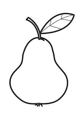 Pear coloring page 2