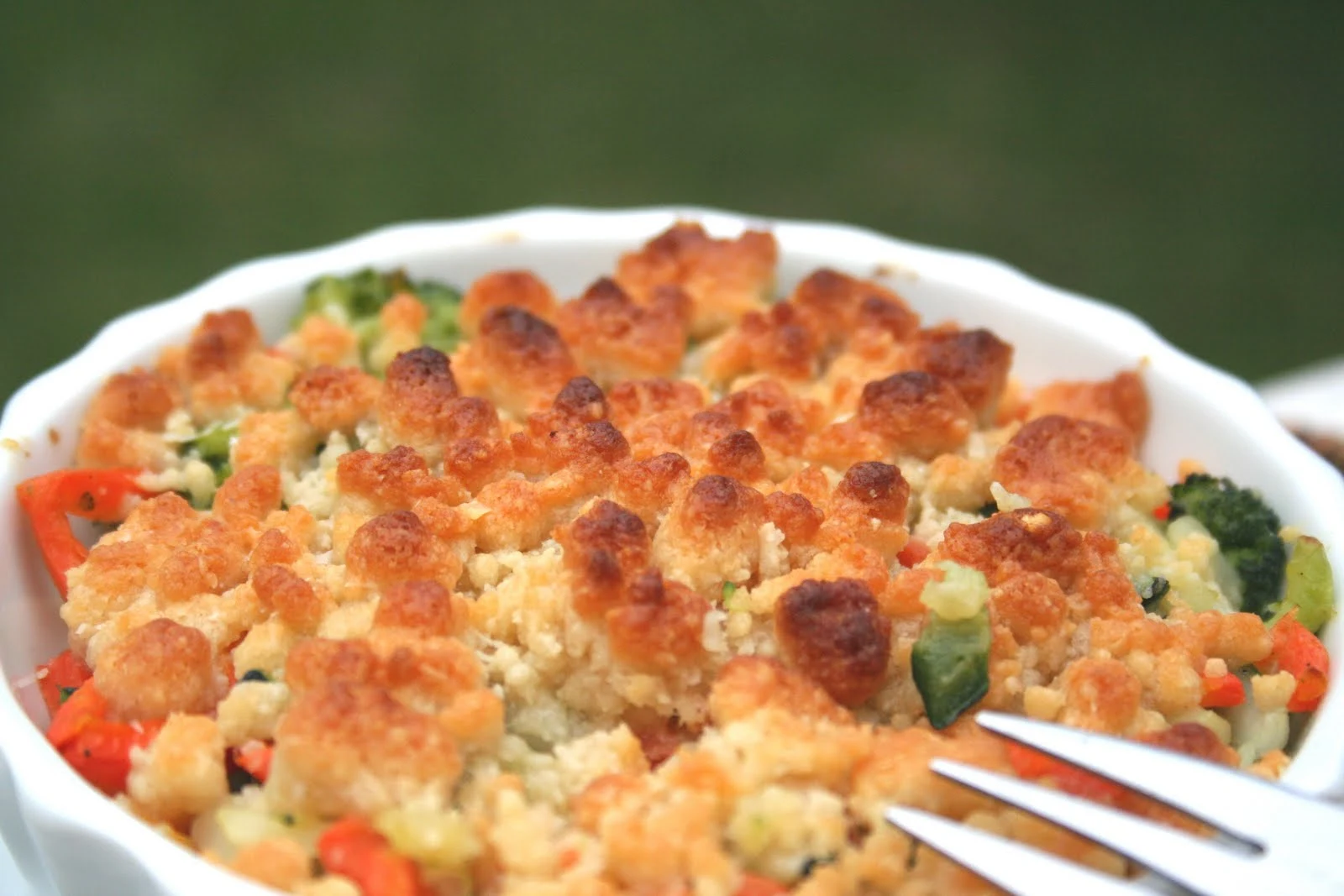 Toquée de cuisine: Crumble salé au parmesan et légumes