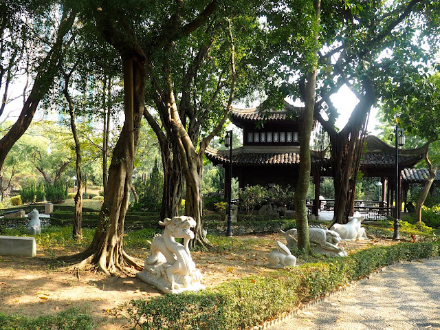 Chinese Zodiac Garden in Kowloon Walled City Park, Hong Kong