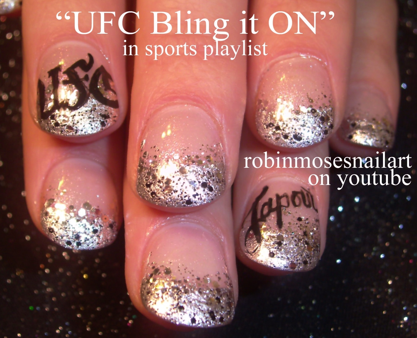 Nail Art by Robin Moses "ufc nails" "tapout nails" "nail art" "nails