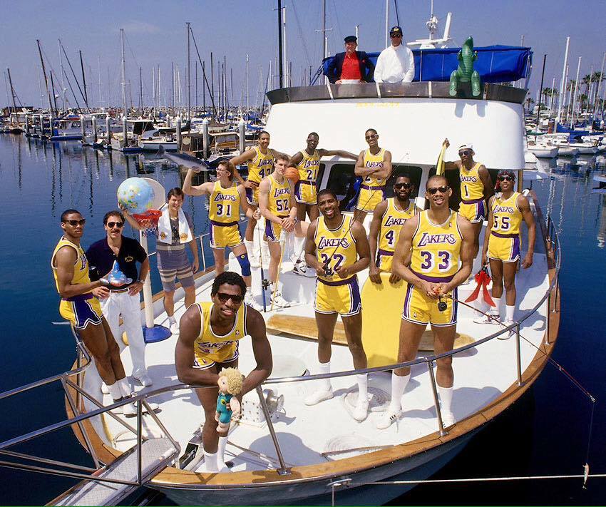 The Lakers On The Body Glove Yacht At King Harbor In Redondo Beach