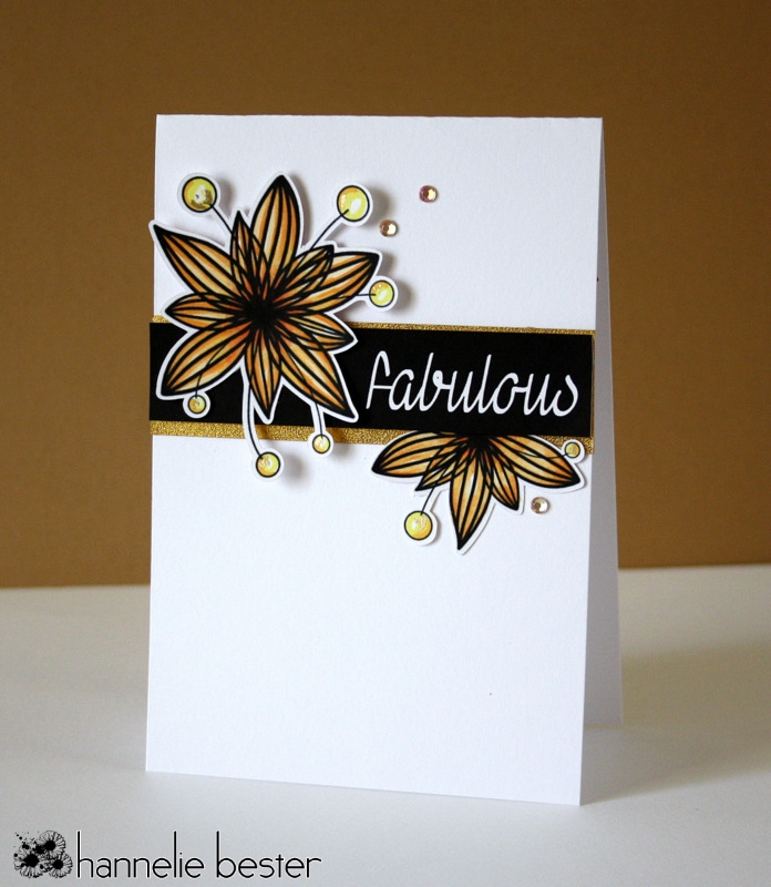flower card in Autumn colors