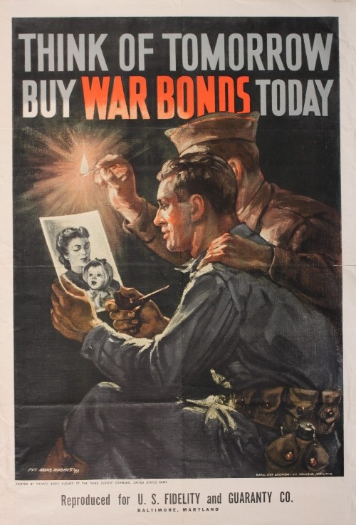 Плакат думай. Аутентичные плакаты. Свидание с войной Постер.