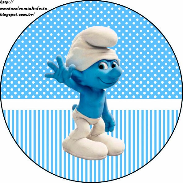 Smurfs: Free Printable Toppers. 