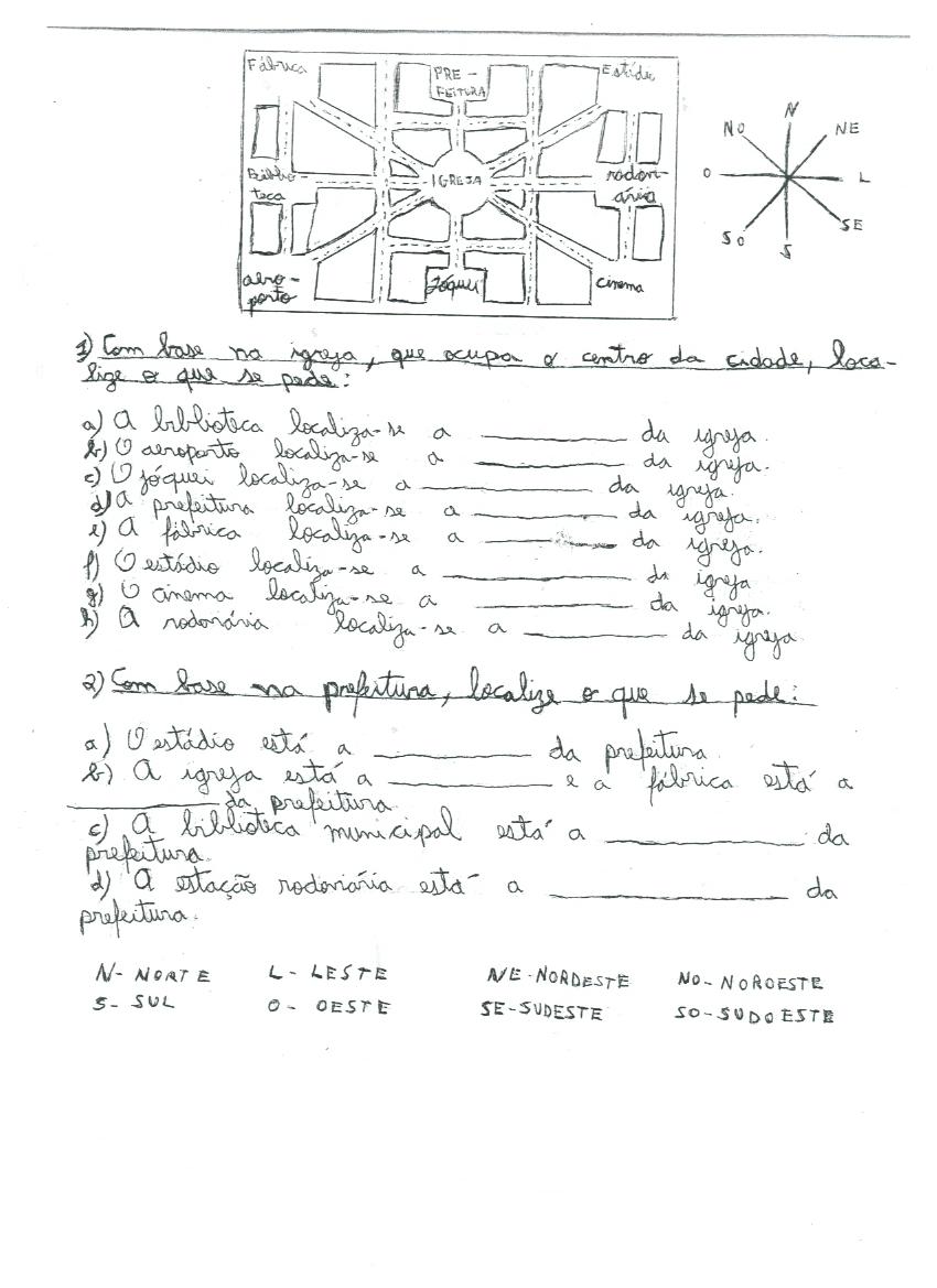 Professor Wladimir - Geografia: Exercícios de localização/orientação