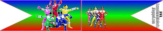 Power Rangers: Free Party Printables, Images and Backgrounds. Power Rangers Food Toppers or Flags.